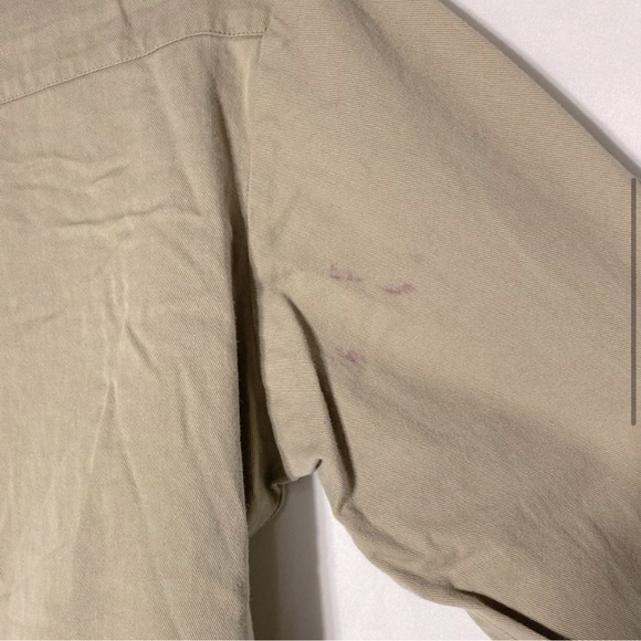 Vintage Spindle River Beige Teal Long Sleeve Button Up Shirt M - Picture 5 of 15